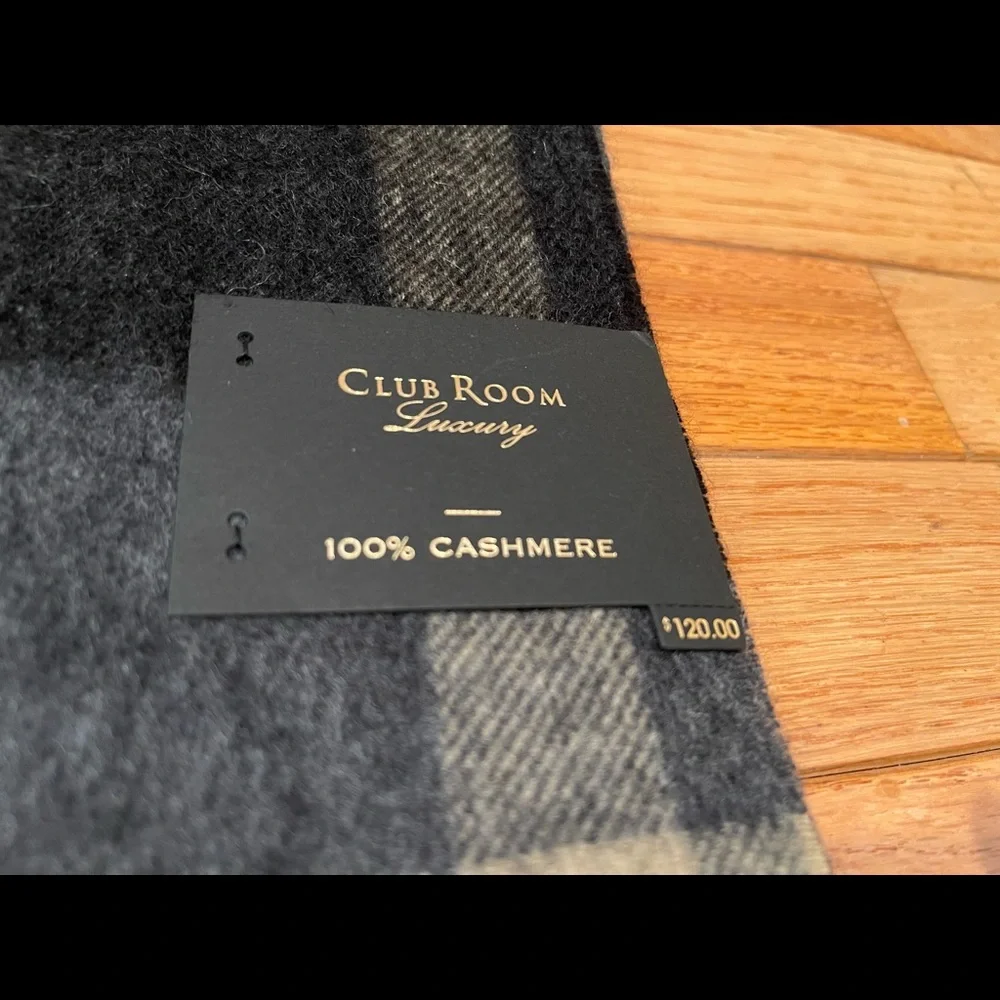 New w tags Men’s Club Room Luxury 100% cashmere scarf - Picture 6 of 7